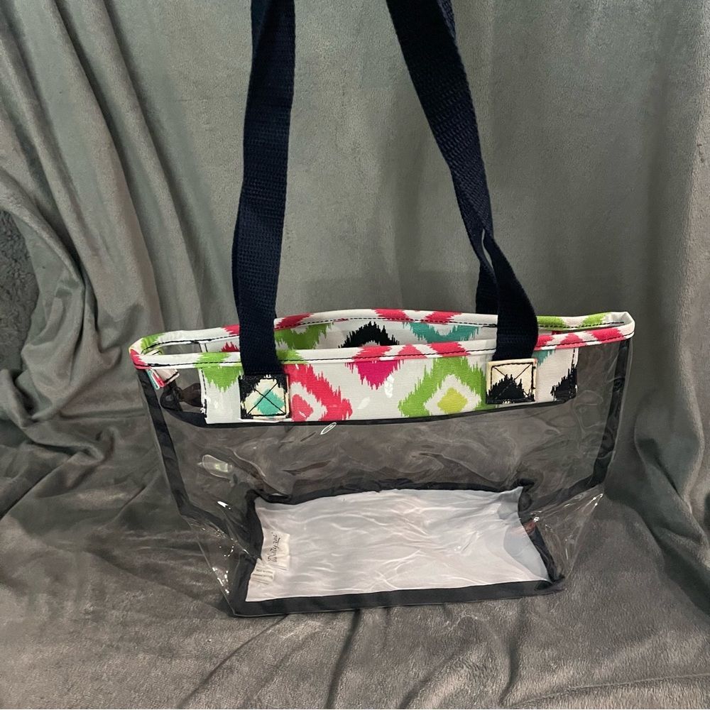 Thirty One Clear as Day Tote in Dancing Diamonds - Clear Bag